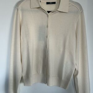 Cream Button-Up Cardigan - Cashmere (brand new)